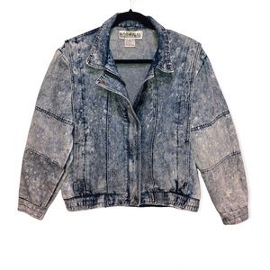 Vintage 1980s Light Acid Wash Denim Jacket